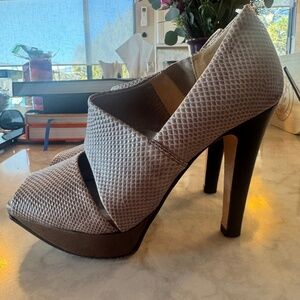 Lola platform sandal in Snakeskin by Dana Davis